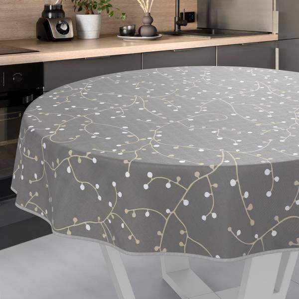 Wachstuchtischdecke Elena mit SAUM 120 x 120 cm
