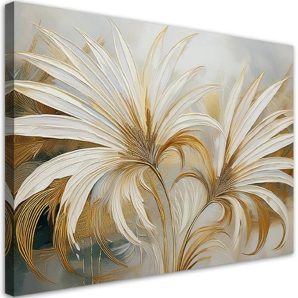 Tableau déco feuilles tropicales 120 x 80 cm