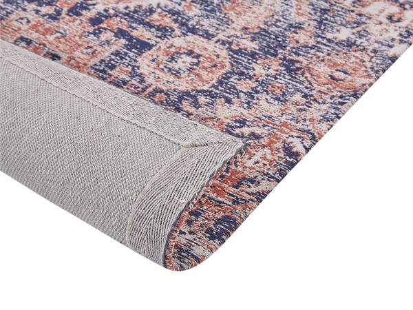 Teppich KURIN Beige - Blau - Rot - Naturfaser - 80 x 80 x 300 cm