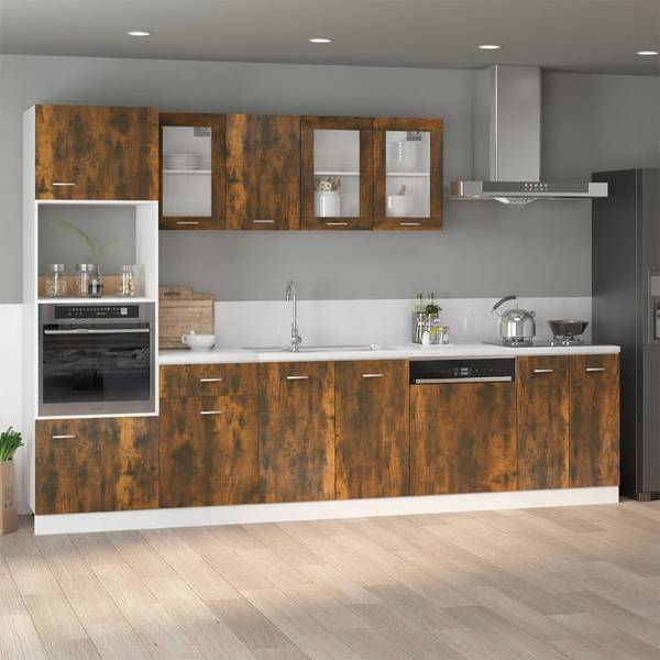 Spülenunterschrank 3016496-2 Braun - Raucheiche Dekor - 80 x 81 x 46 cm