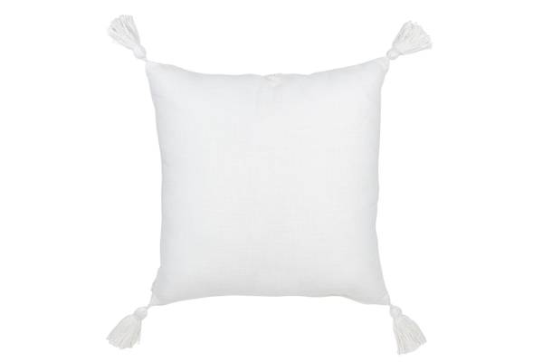 Kissen Bali Bliss Weiß - Baumwollstoff - Leinen - Polyester - 45 x 15 x 45 cm