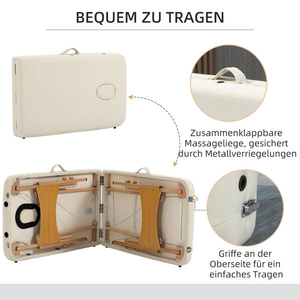 Massagetisch 5550-3292 Weiß - Kunststoff - 81 x 92 x 210 cm