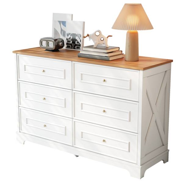 Sideboard Malia Braun - Weiß - Stahl - 120 x 76 x 40 cm