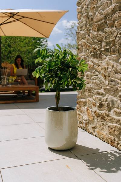 Blumentopf Diane Weiß - Keramik - 23 x 23 x 23 cm