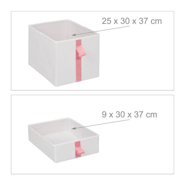 Meuble de rangement enfants 6 tiroirs Rose foncé - Blanc - Polyester - Acier - 100 x 62 x 41 cm