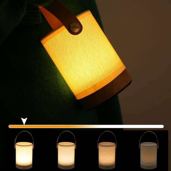 Lampe de table LED Handtasche Blanc - Bois manufacturé - 10 x 15 x 10 cm