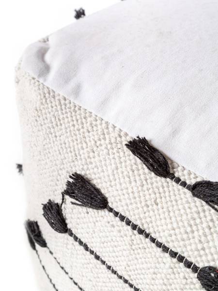 Pouf Bo Gris - Coton - 45 x 45 x 45 cm