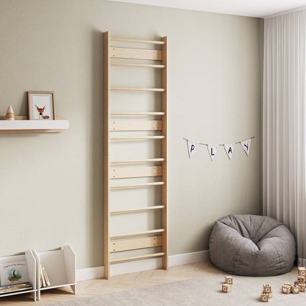 Sprossenwand EVERGYM Braun - Holzwerkstoff - 67 x 238 x 11 cm