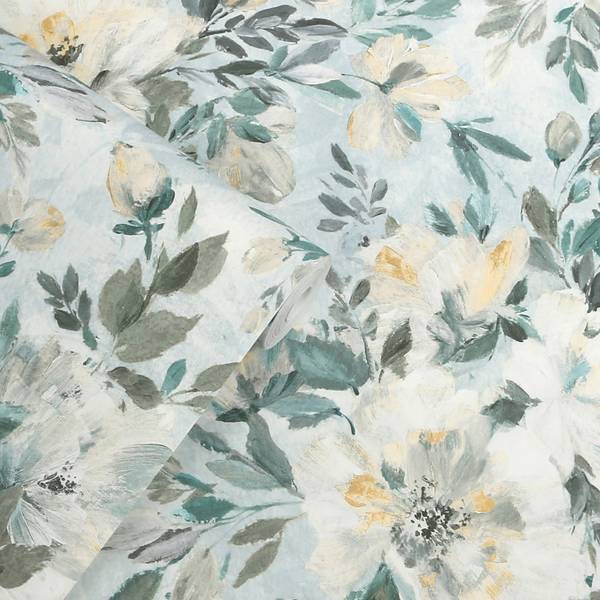 Vliestapete Elowen peony Blau - Fleece - 52 x 1000 x 1 cm