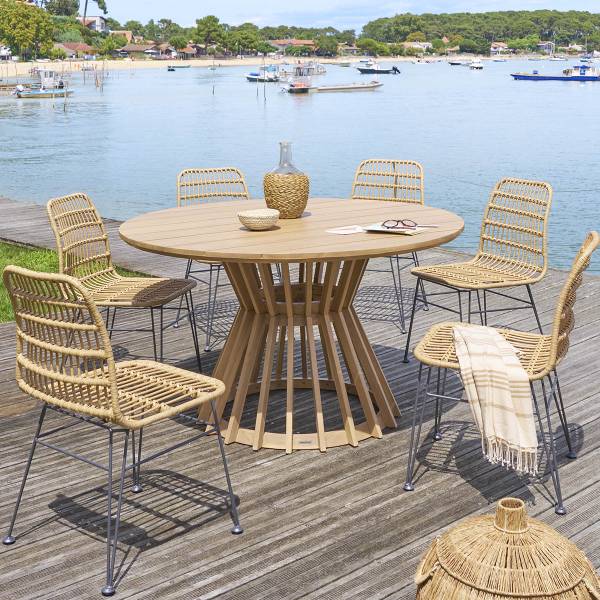 Lot de 2 chaises de jardin LAMBADA Gris - Métal - 48 x 80 x 58 cm