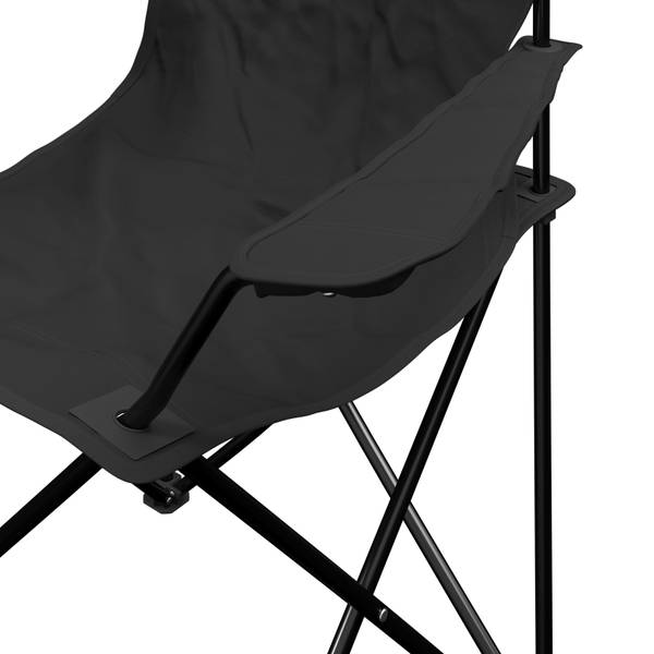 Campingsessel BLACKY Schwarz - Metall - Textil - 80 x 80 x 51 cm