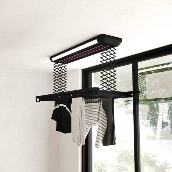Étendoir à linge Topdry Elite Noir - Métal - 33 x 17 x 120 cm