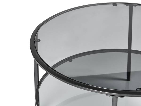 Table basse TELLAKA Noir - Verre - 80 x 45 x 80 cm