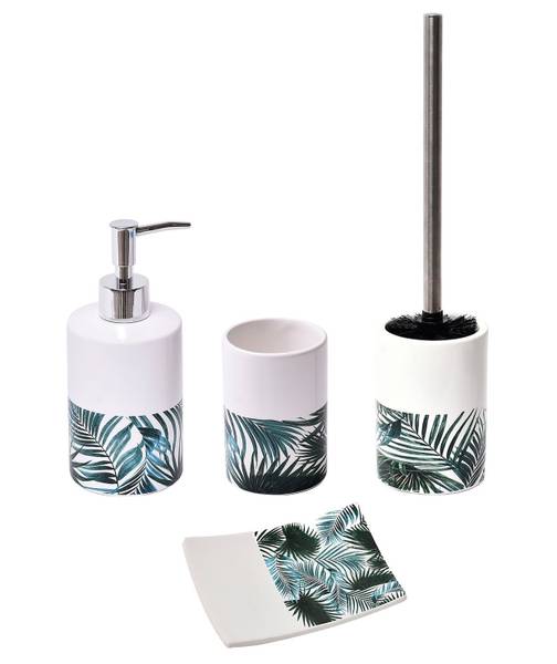 Toilettenbürste Tropicale Grün - Keramik - 10 x 39 x 10 cm