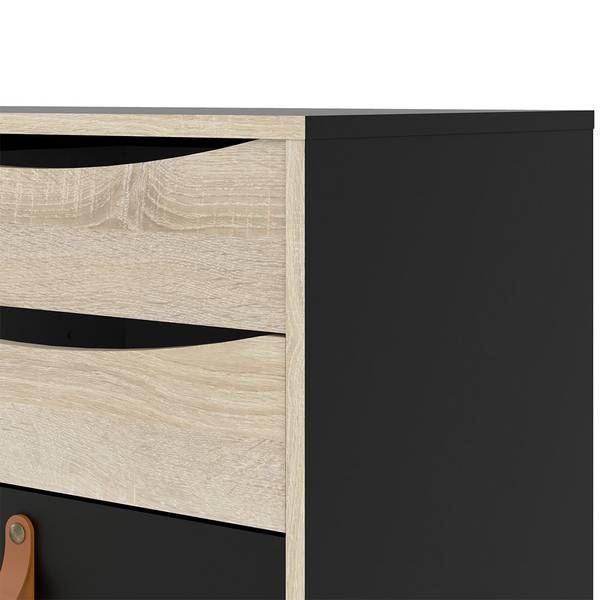 Sideboard Sady Schwarz - Holz teilmassiv - 147 x 87 x 40 cm