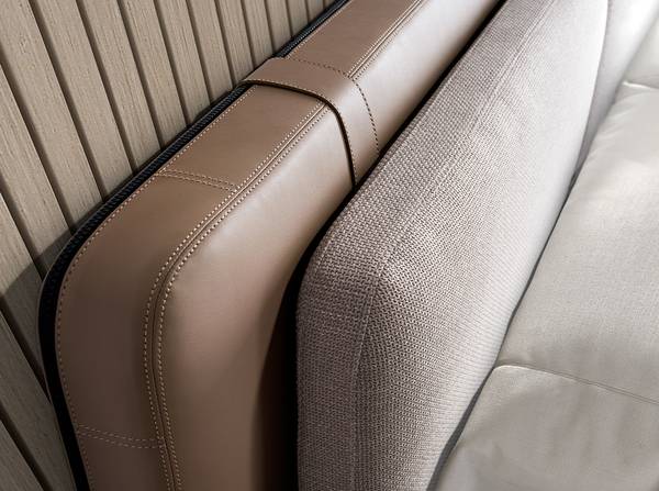 Bed 7154 grijs - structuurstof - geweven stof - 217 x 100 x 222 cm