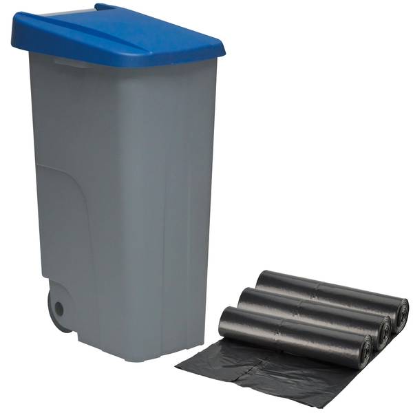 Abfalleimer und Beutel PK4664 Grau - Kunststoff - 76 x 30 x 38 cm