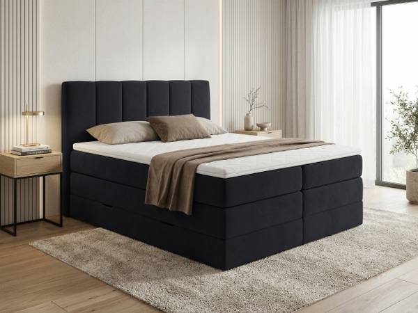 Boxspringbett Star Max Schwarz - Liegefläche Breite: 160 cm