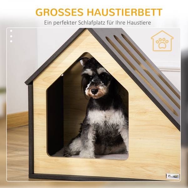 Hundehütte D02-120 Braun - Holzwerkstoff - 40 x 60 x 60 cm