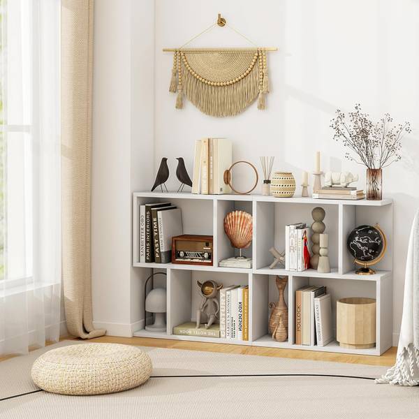 Bücherregal VH34592ITDE Weiß - Holzwerkstoff - 18 x 56 x 50 cm