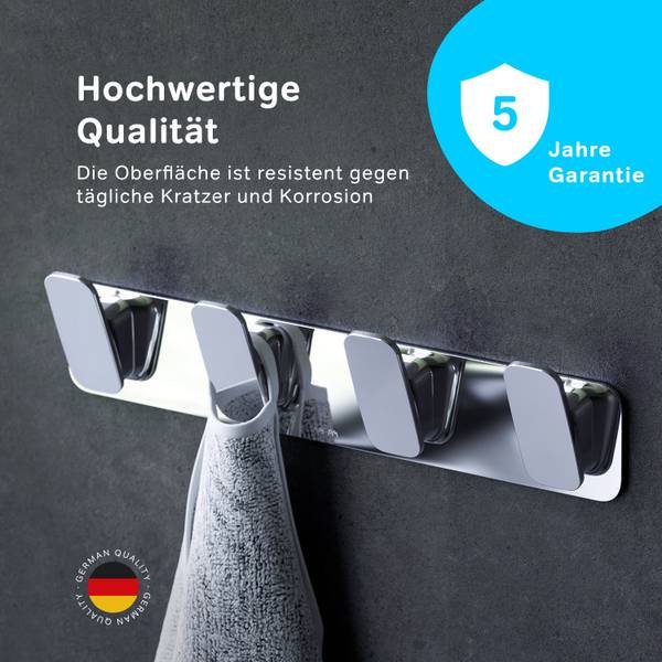 AM.PM Handtuchhaken-Set Kleiderhaken Silber - Edelstahl - 29 x 6 x 3 cm