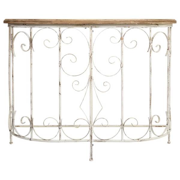 Meuble d'entrée 4523366701 Blanc - Métal - 109 x 81 x 35 cm