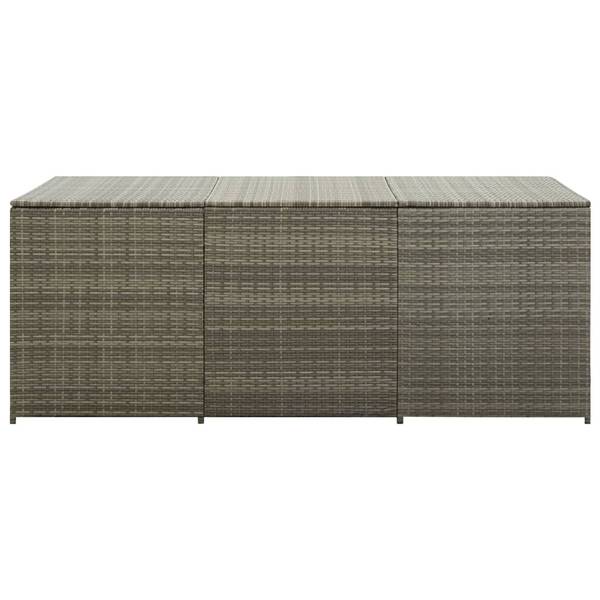 Boîte de rangement de jardin 299772 Gris - Acier - 180 x 70 x 90 cm
