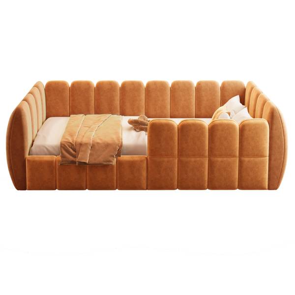 Polsterbett Metis Ⅱ Orange - Breite: 100 cm