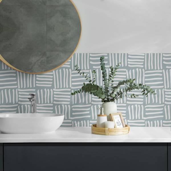 Fliesen Linien Geo-Design 4er Set 50 x 50 cm