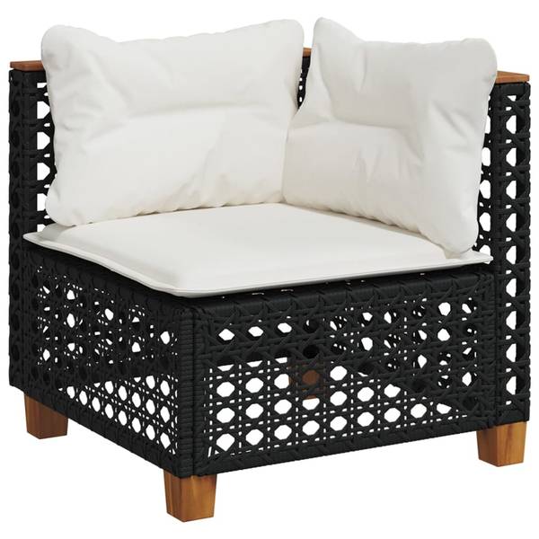 Garten-Lounge-Set 3036261-4 (10-teilig) Schwarz