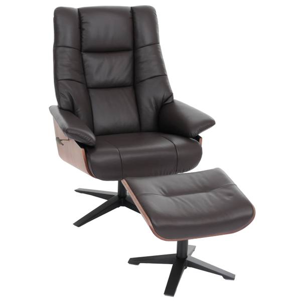 Relaxsessel + Hocker N57 Braun