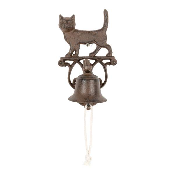 Deurbel Kat bruin - gietijzer - 15 x 25 x 14 cm