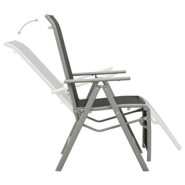 Gartenstuhl 3007838 (2er Set) Silber - Aluminium - 69 x 110 x 59 cm