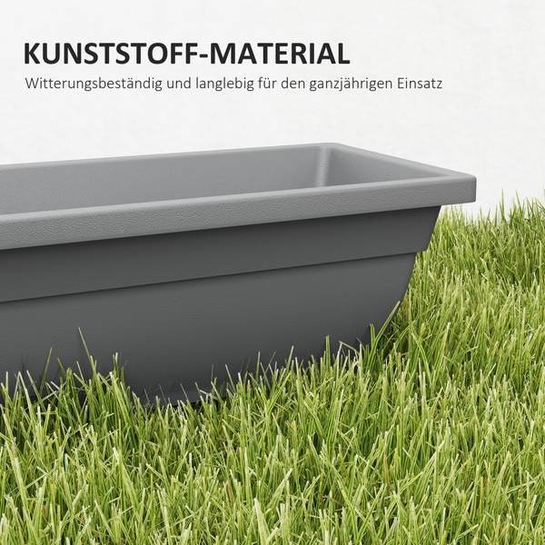 Pflanztöpfe 84H-256V00GY Grau - Kunststoff - 21 x 16 x 59 cm