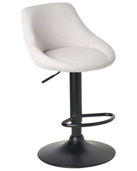 Hocker MEDULIN 2-tlg Schwarz - Grau - Textil - 47 x 83 x 52 cm
