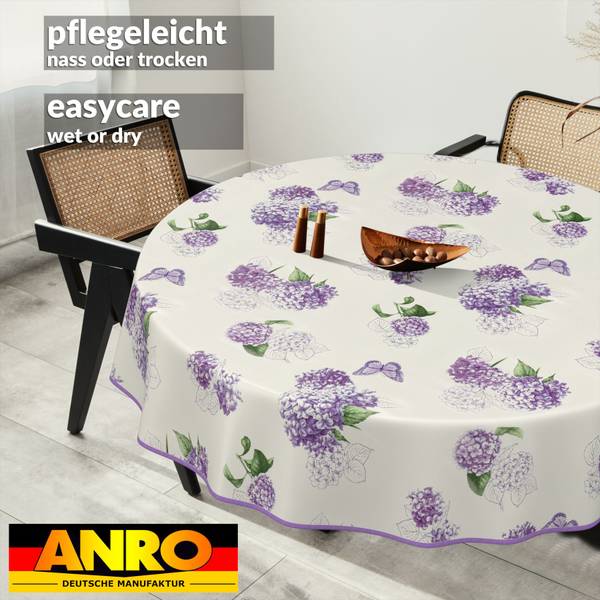 Gartenischdecke Flieder Blume mit SAUM 120 x 120 cm