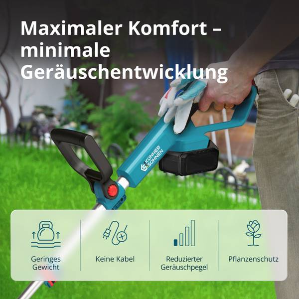 Akku-Trimmer KS CST-20V Blau - Kunststoff - 22 x 15 x 93 cm