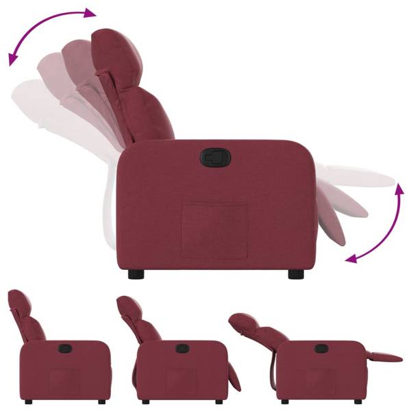 Fauteuil inclinable 3032661-3 Rouge - Brun rouge