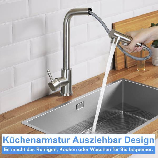 Keukenkraan Moment zilver