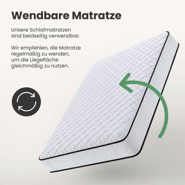 Matelas à ressorts H3 190 x 140 cm