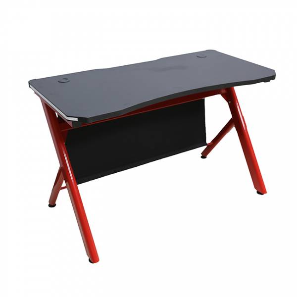 Schreibtisch HUAHJ004_A Rot - Holzwerkstoff - Holz teilmassiv - 120 x 76 x 60 cm