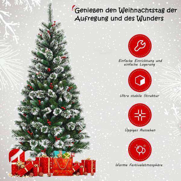 180cm Künstlicher Weihnachtsbaum Grün - Kunststoff - 85 x 180 x 85 cm
