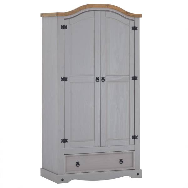 Kleiderschrank RAMON Grau - Kiefer - 100 x 179 x 51 cm