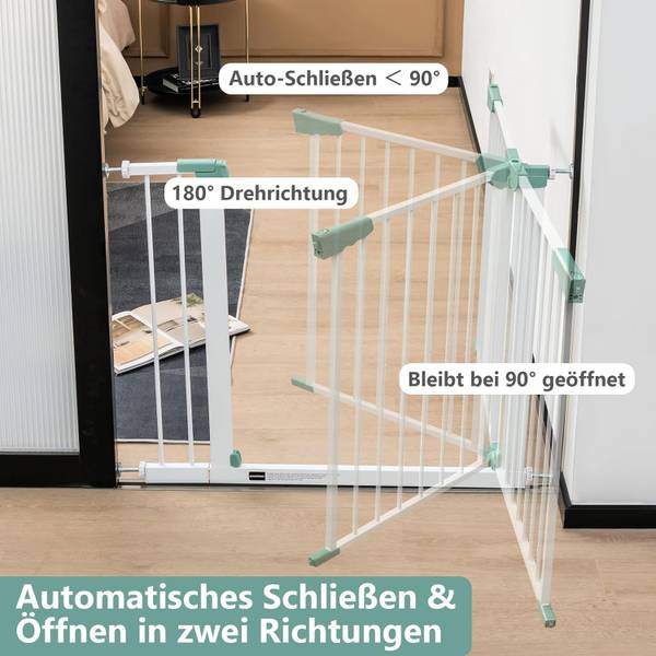 Türschutzgitter BE10009WH Weiß - Metall - 2 x 76 x 132 cm