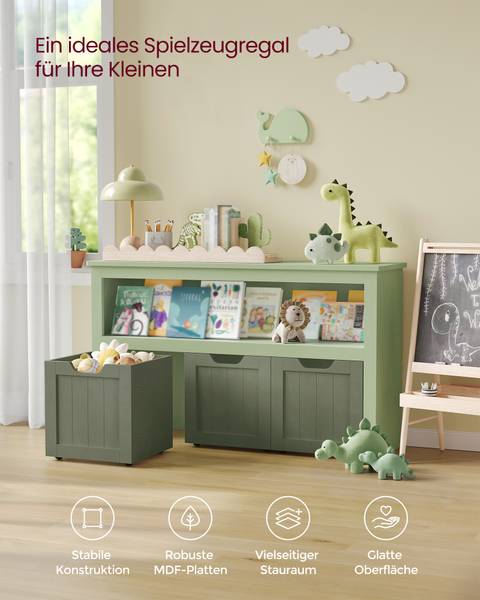 Schuhbänke Helen Grün - Holzwerkstoff - 29 x 60 x 102 cm