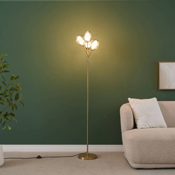 Stehleuchte Seryn Gold - Metall - 36 x 165 x 165 cm