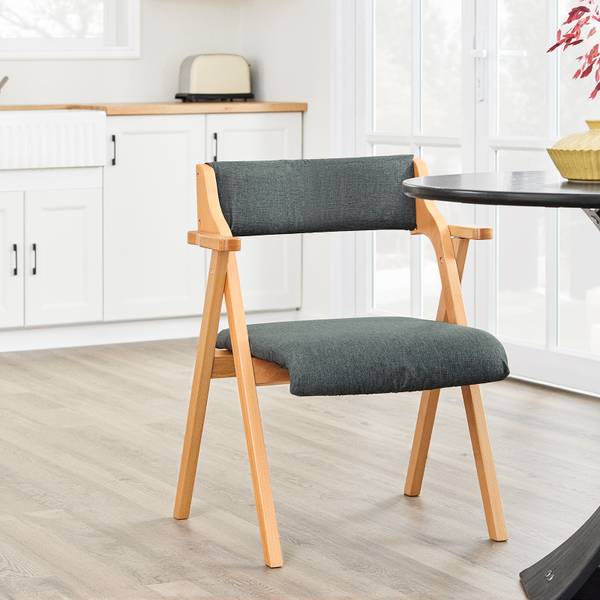 Klappstuhl FST98-SG Dunkelgrau - 78 x 56 cm - Massivholz