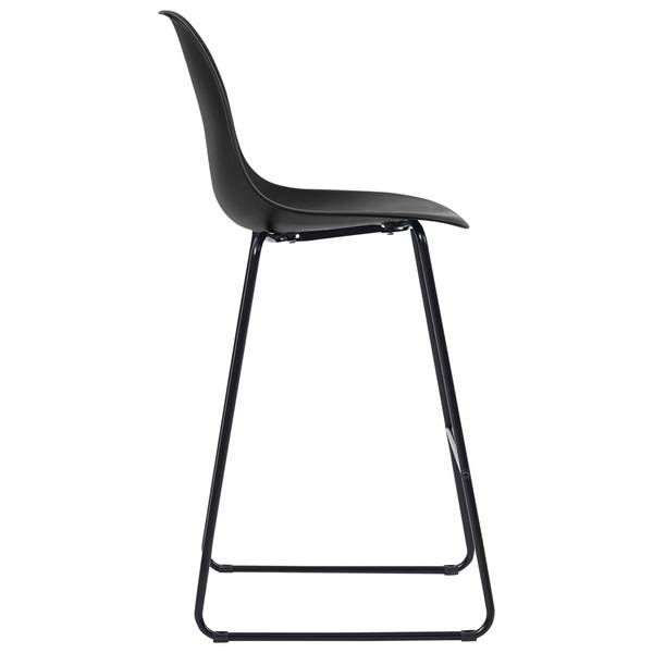 Barstuhl 299436 (2er Set) Schwarz - Metall - Kunststoff - 48 x 112 x 57 cm
