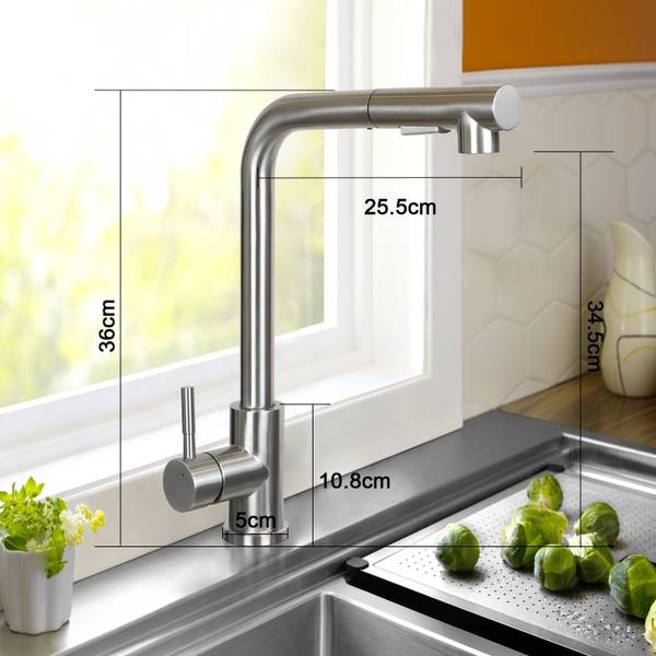 Keukenkraan Moment zilver