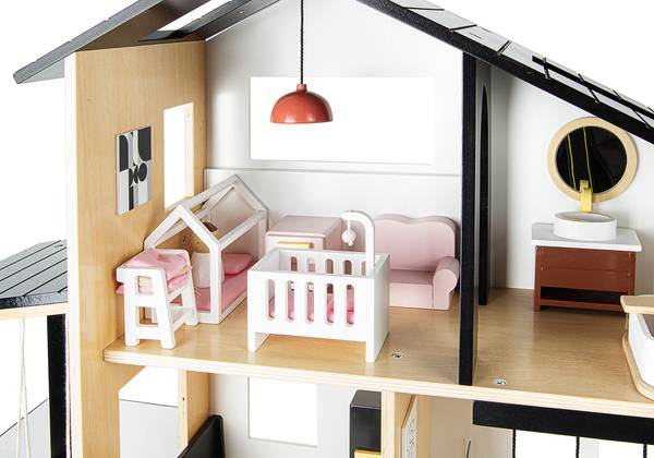 Puppenhaus Loft  mit Möbeln und Zubehör Holzwerkstoff - 63 x 80 x 30 cm